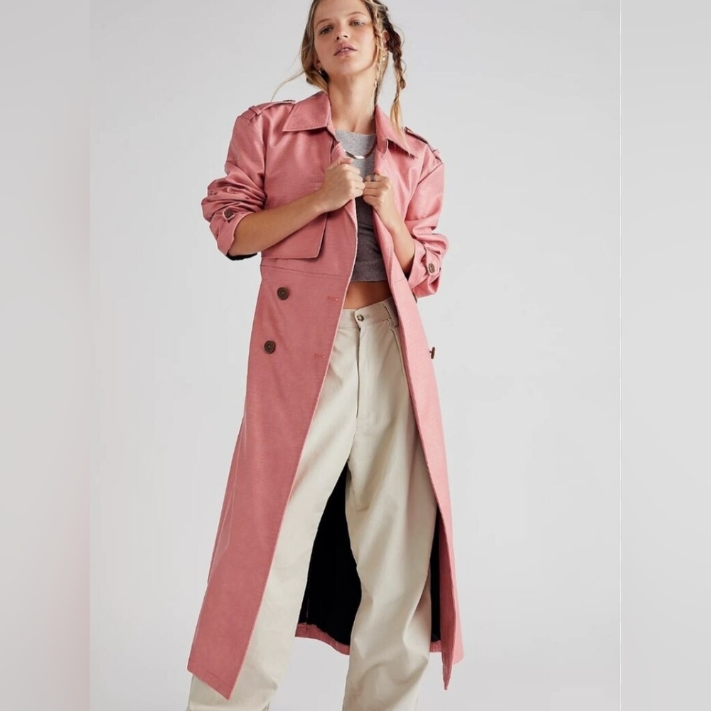 Free People Morrison Vegan Trench Coat